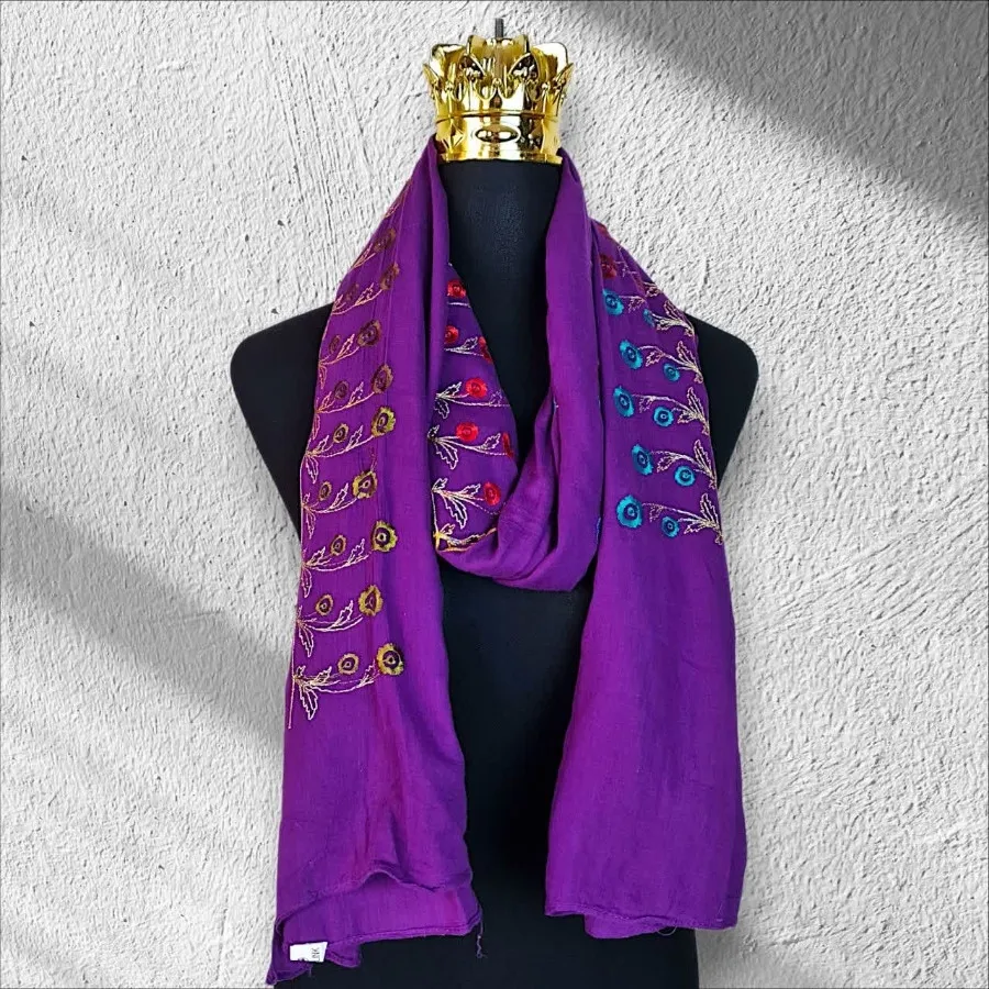 شال وارداتی گلدوزی شده