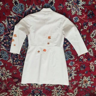 مانتو کرم نقش دار