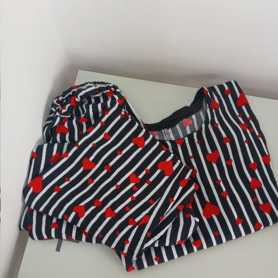 ست تیشرت شلوار نخی لونا