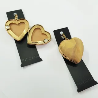 آویز لاکت قلبی چوبی