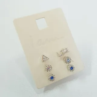 پک گوشواره گلگوش نقره ای