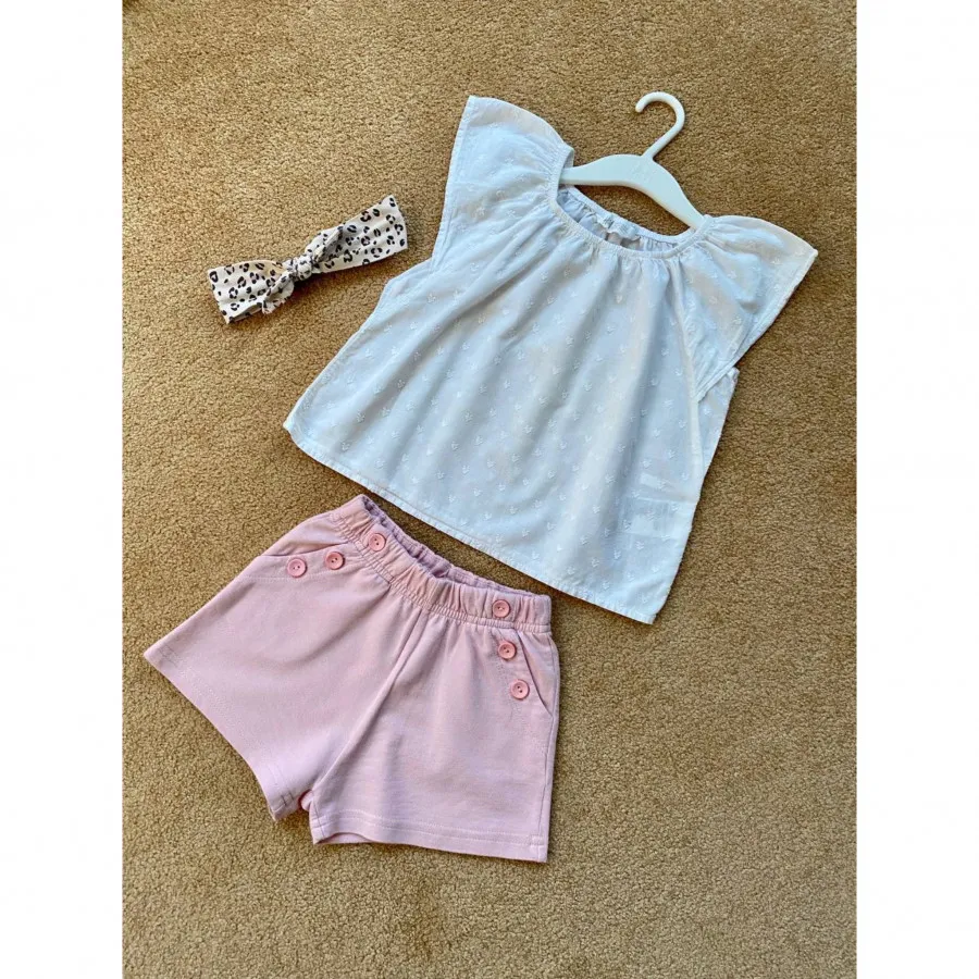 بلوز h&m و شلوارک نخی