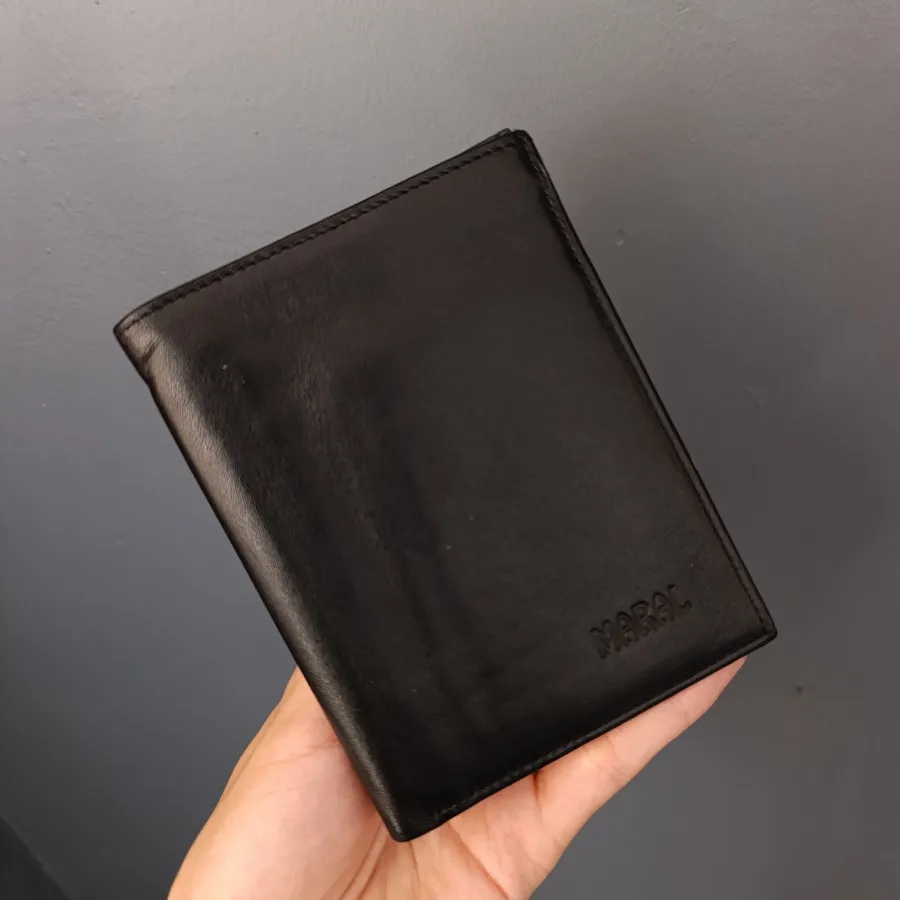 کیف پول مشکی مارال چرم