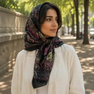 روسری کرپ حریر