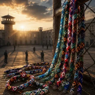 گردنی زندانبافت منجوق دوز