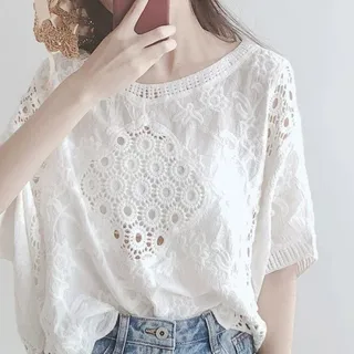 شومیز قلاب بافی خمره ای