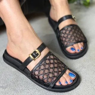 صندل زنانه مجلسی چرم