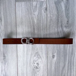 کمربند قهوه چرم FERRAGAMO