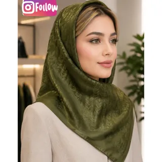 روسری مجلسی ابریشمی سبز