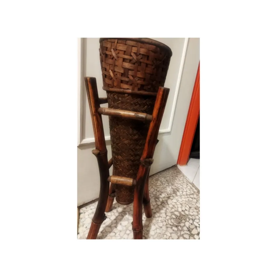 گلدان چوبی بامبو