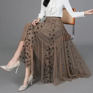 دامن گل مخمل توری