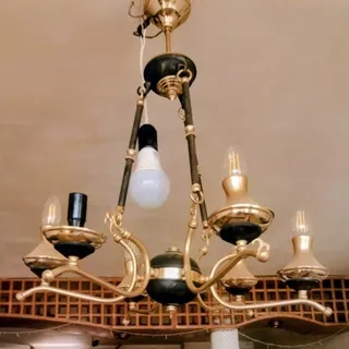لوستر برنجی آبکاری طلا