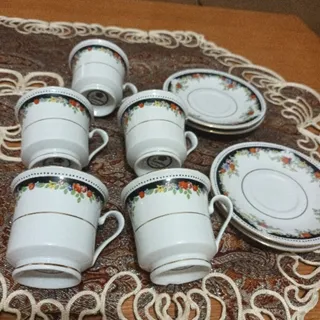 5 فنجون نعلبکی قهوه خوری