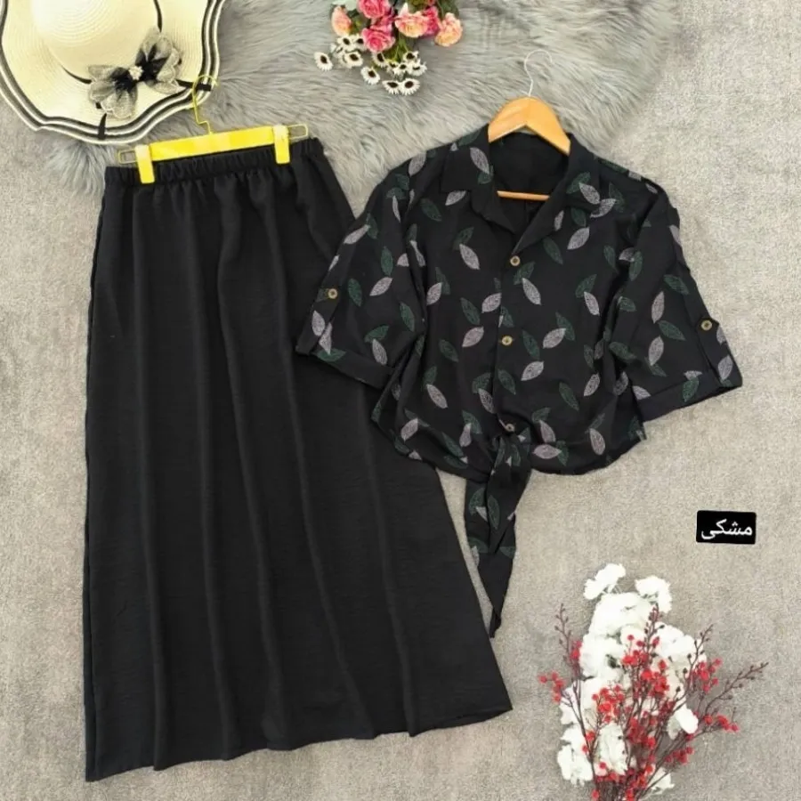 شومیز گره ای و دامن