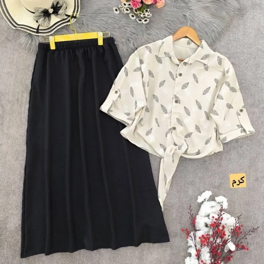 شومیز گره ای و دامن