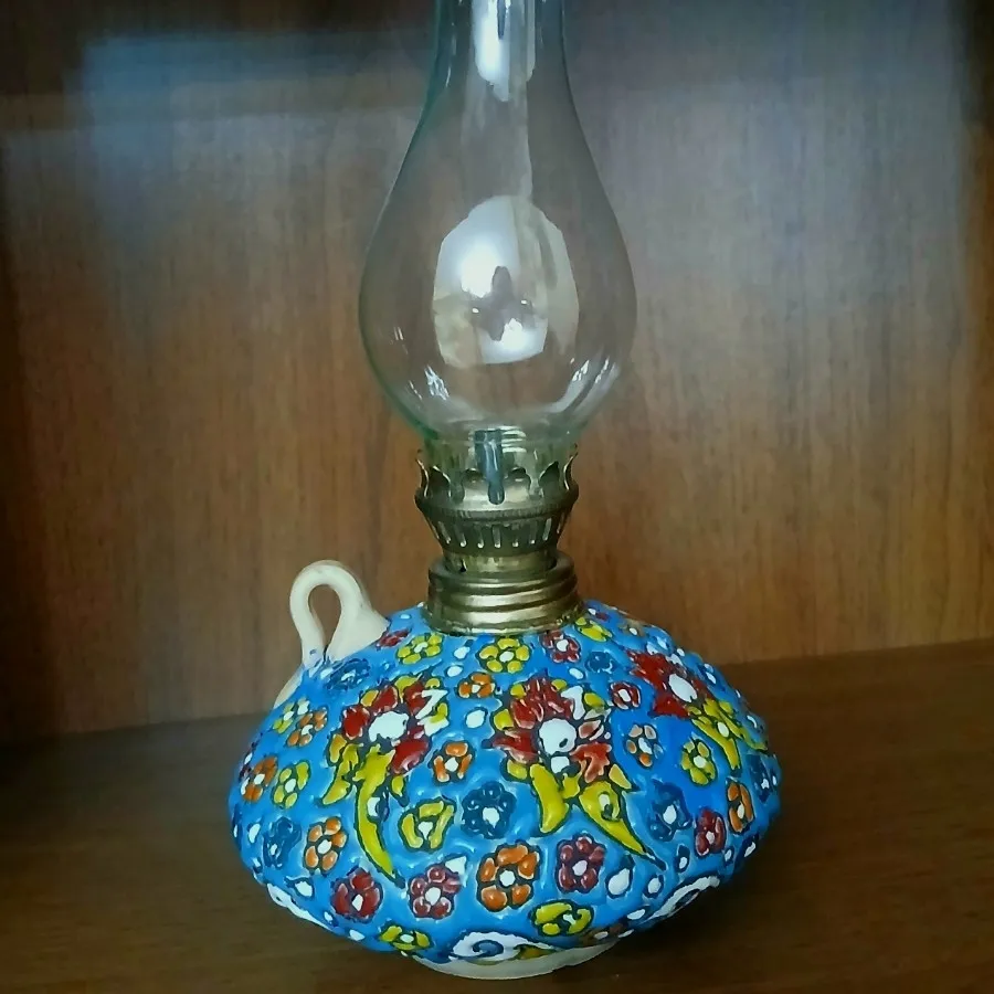 چراغ نفتی مینا کاری