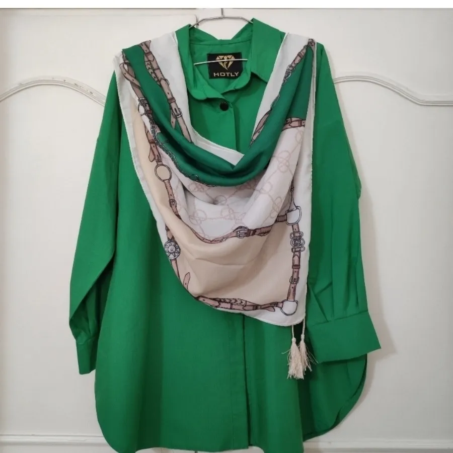 مانتو نخی فری سبز