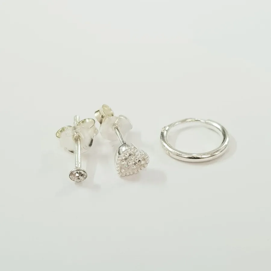 پک گوشواره گلگوش نقره 925