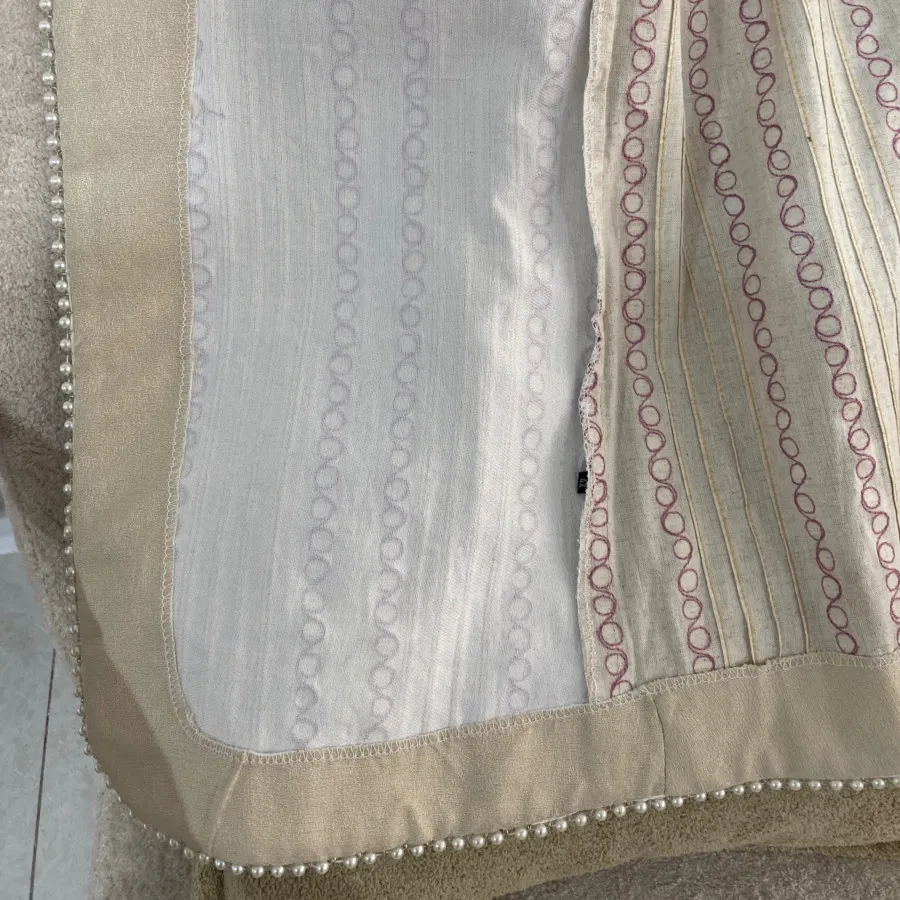 کت لینن آینه دوزی