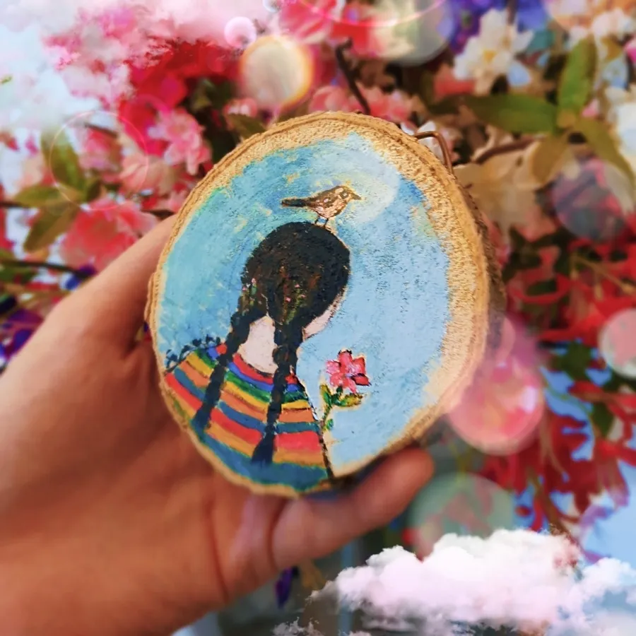 نقاشی روی چوب