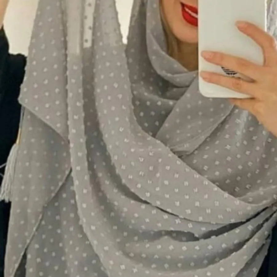 شال حریر اشکی