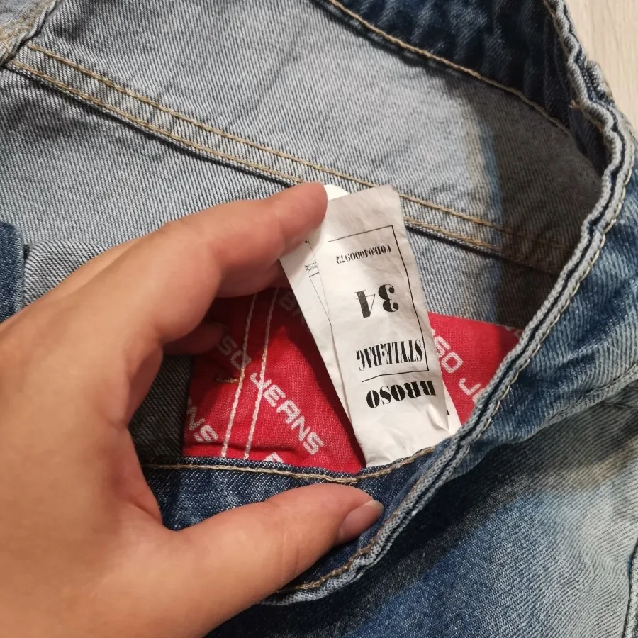 شلوار فول بگ آبی تگدار34