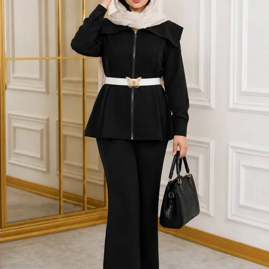 مانتو شلوار زیپدار