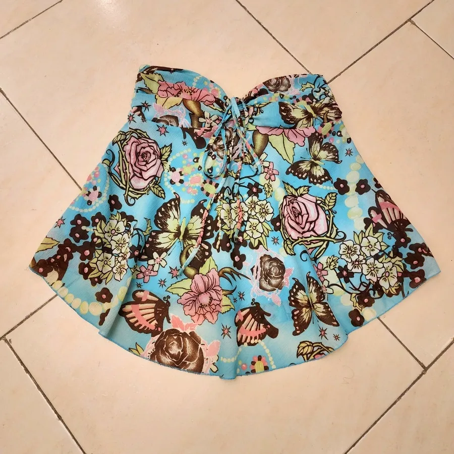 تاپ دکلته گلدار