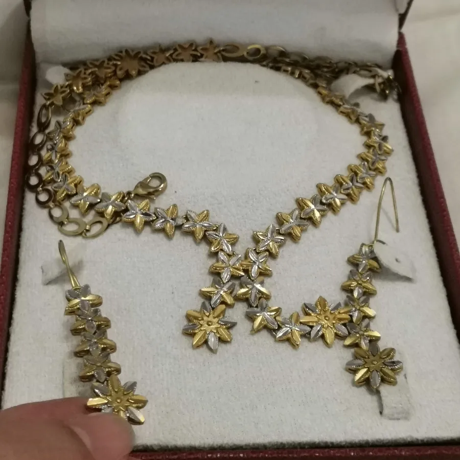 سرویس استیل رنگ ثابت طلای