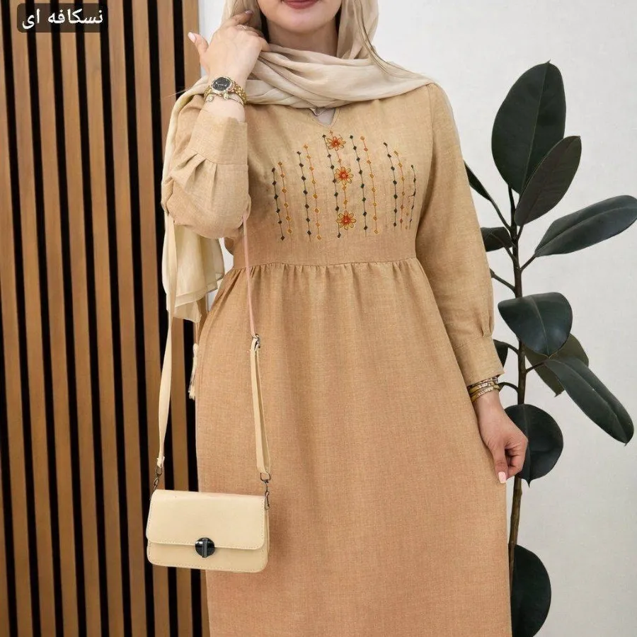 پیراهن یقه گلدوزی نسیم