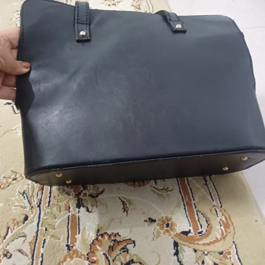 کیف مشکی دو زیپ جادار