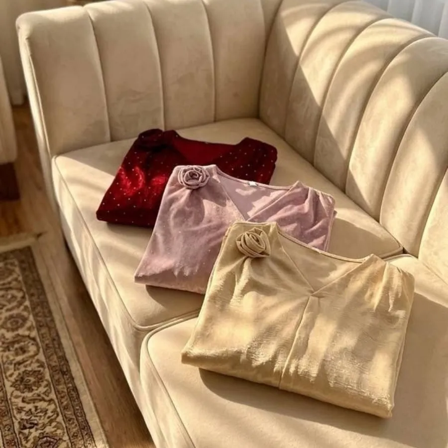 شومیز مجلسی پارچه برجسته