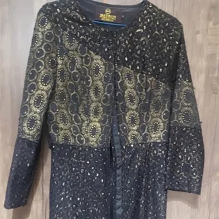 مانتو طلا کوب مجلسی