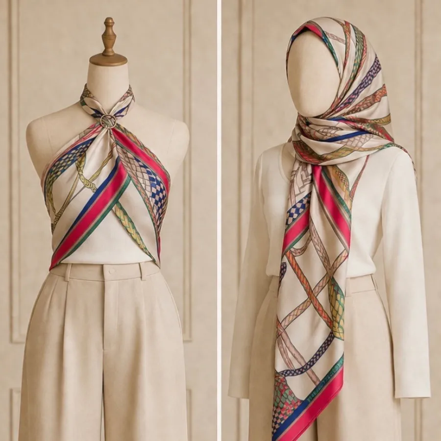 روسری ساتن ابریشم