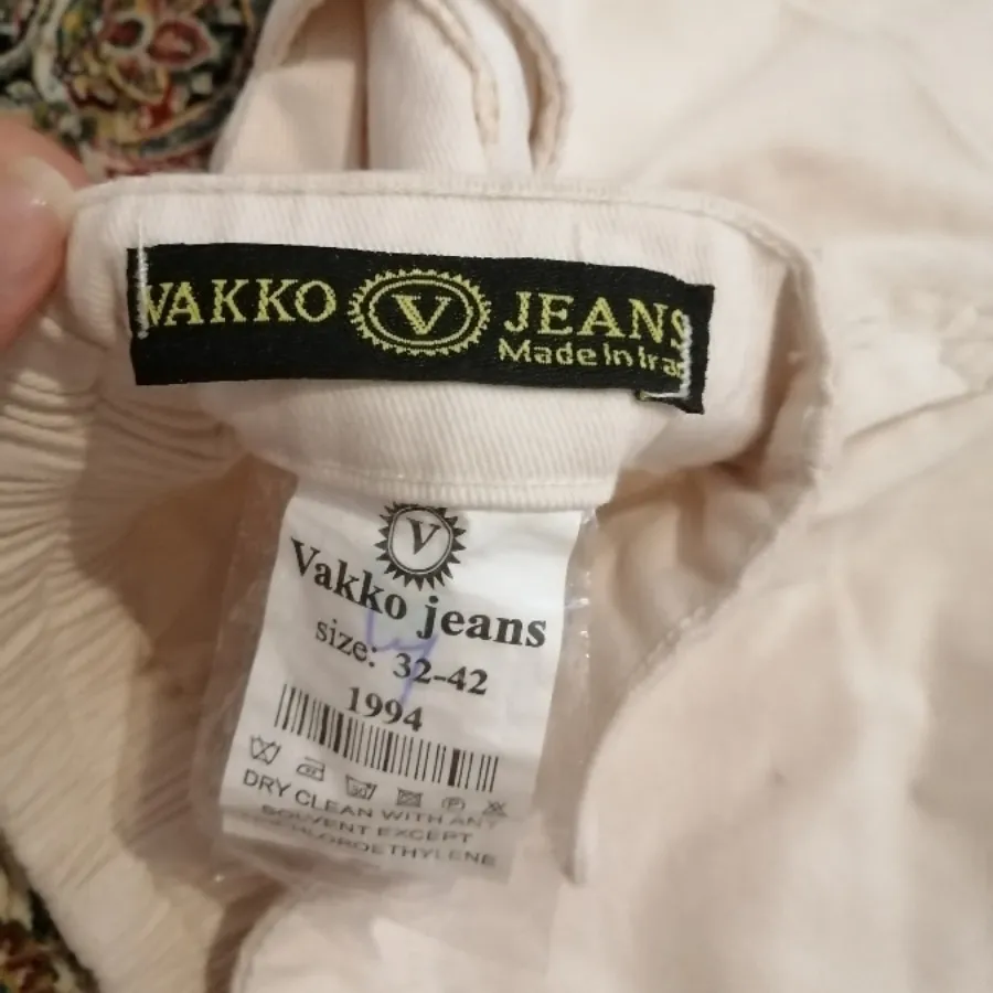 شلوار کتان سفید نیم بگ