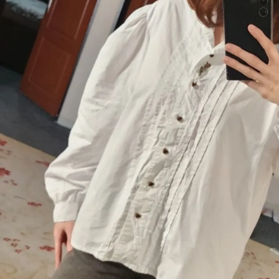 شومیز کلاسیک سفید