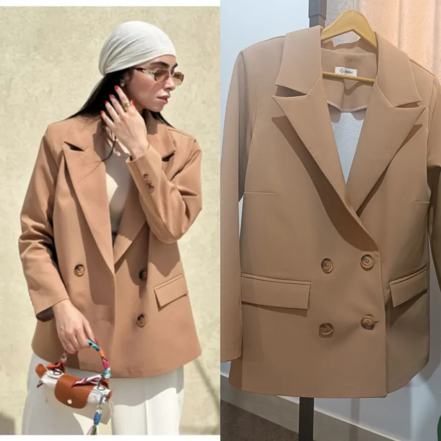 کت نسکافه ای کرپ  قد68