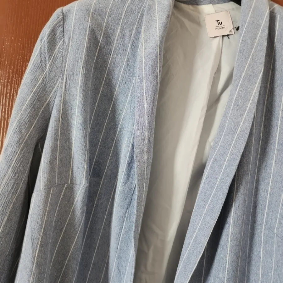 کت راه راه آبی TU