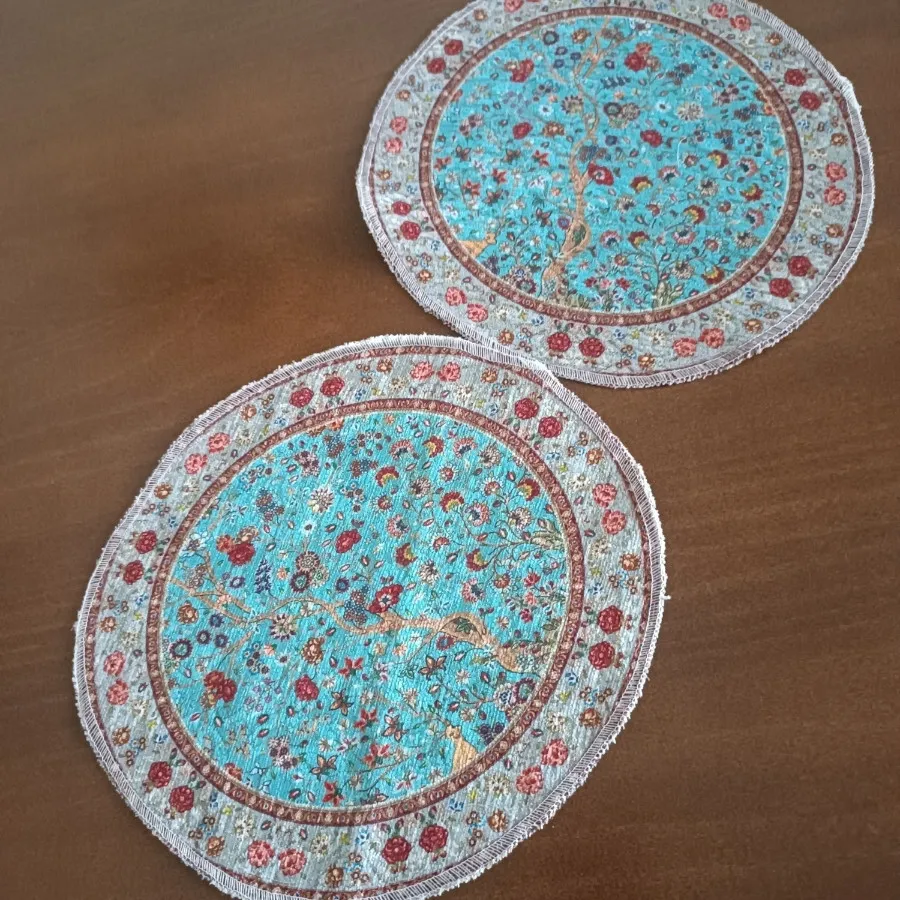 رومیزی سه عددی ابی فیروزه