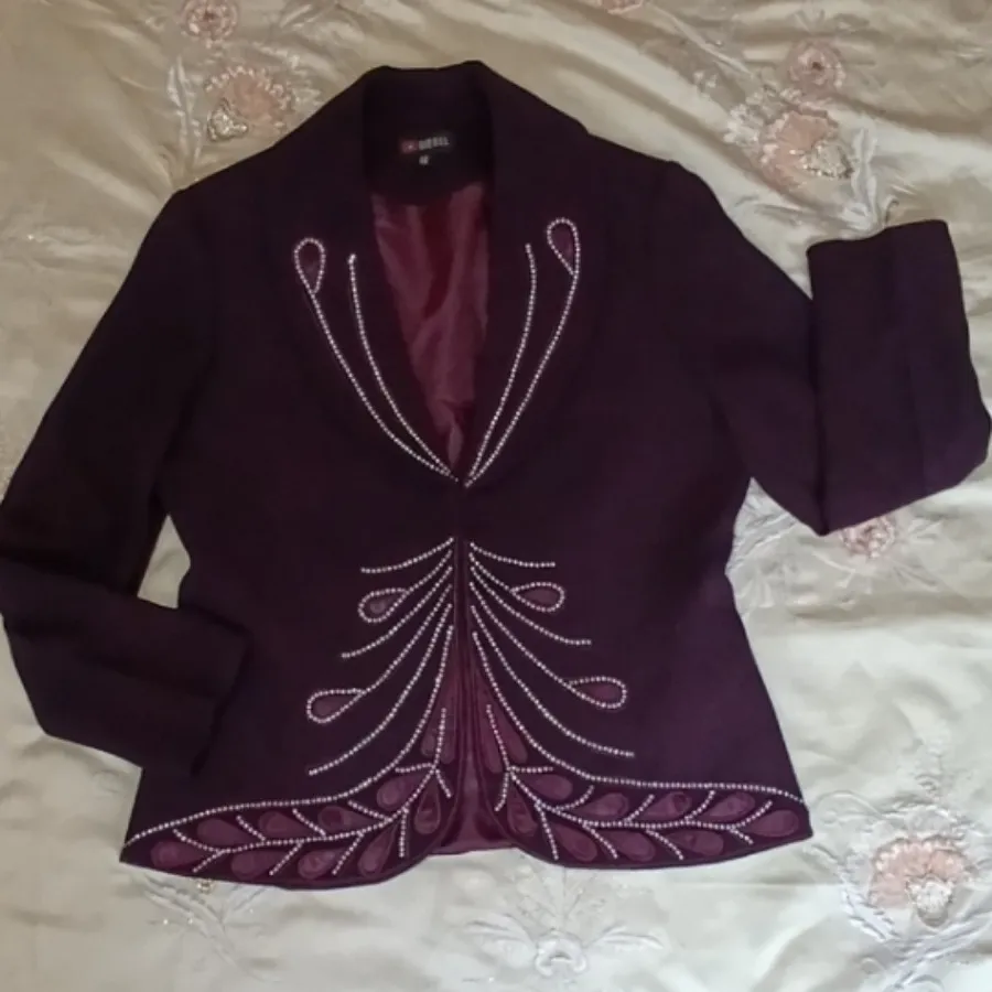 کت تک بادمجونی سایز 44