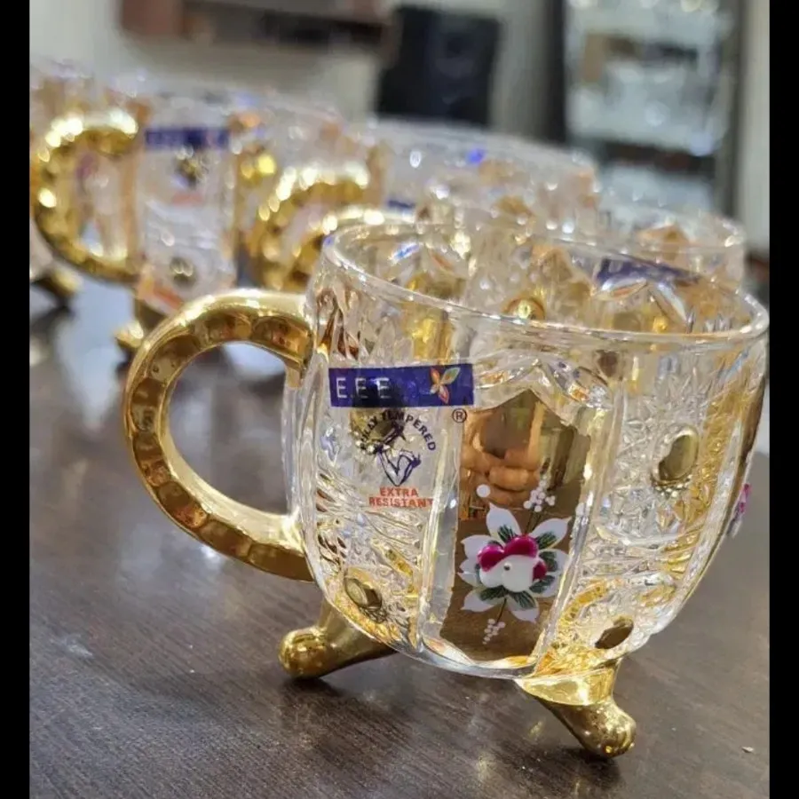 فنجان چای بوهمیا طلاکوب