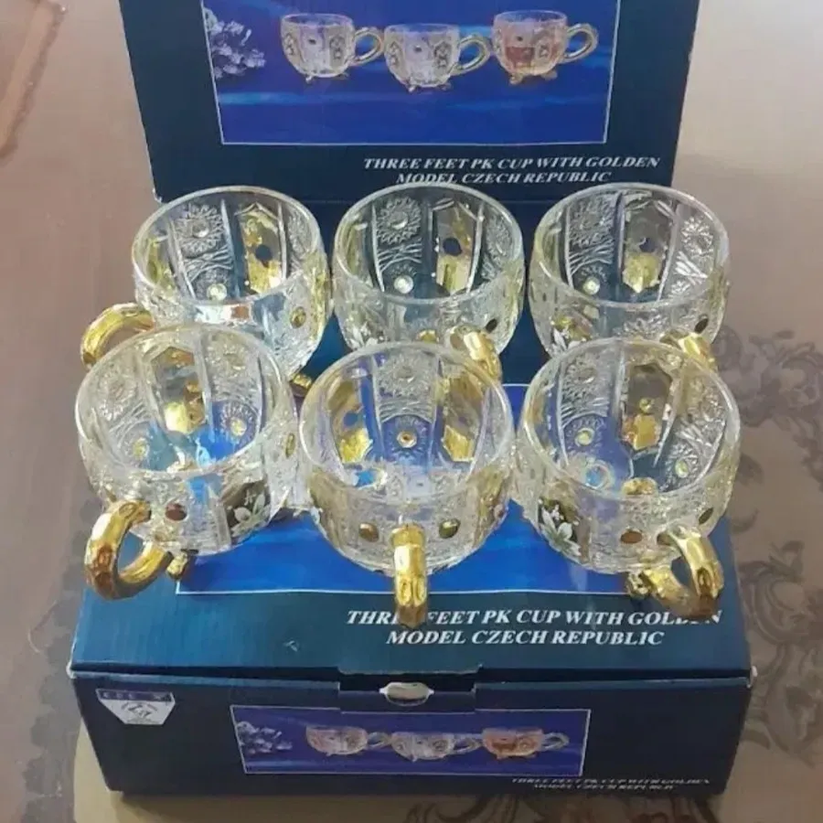 فنجان چای بوهمیا طلاکوب