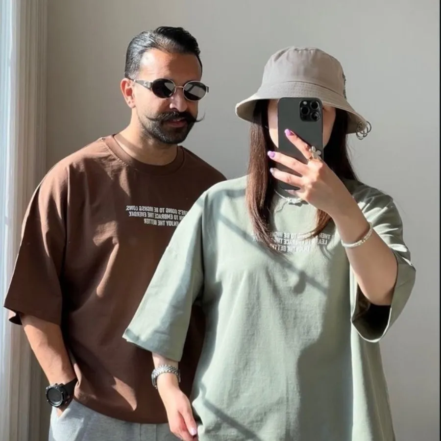 تیشرت باکسی سه خط