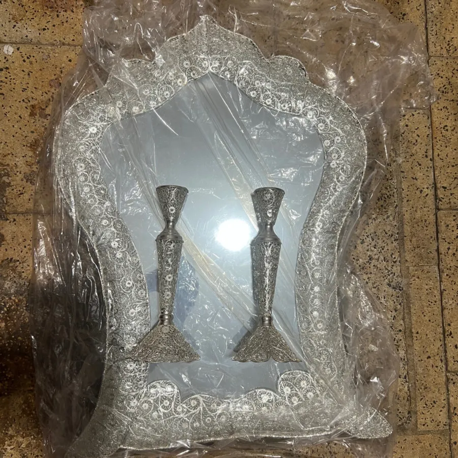 آینه شمعدان ملیلهکاری