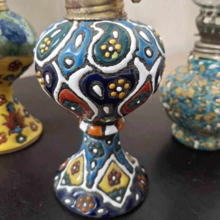 چراغ سفالی میناکاری