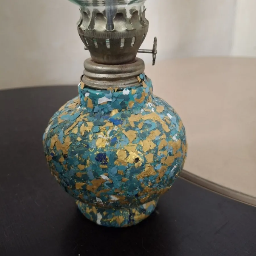 چراغ سفالی میناکاری
