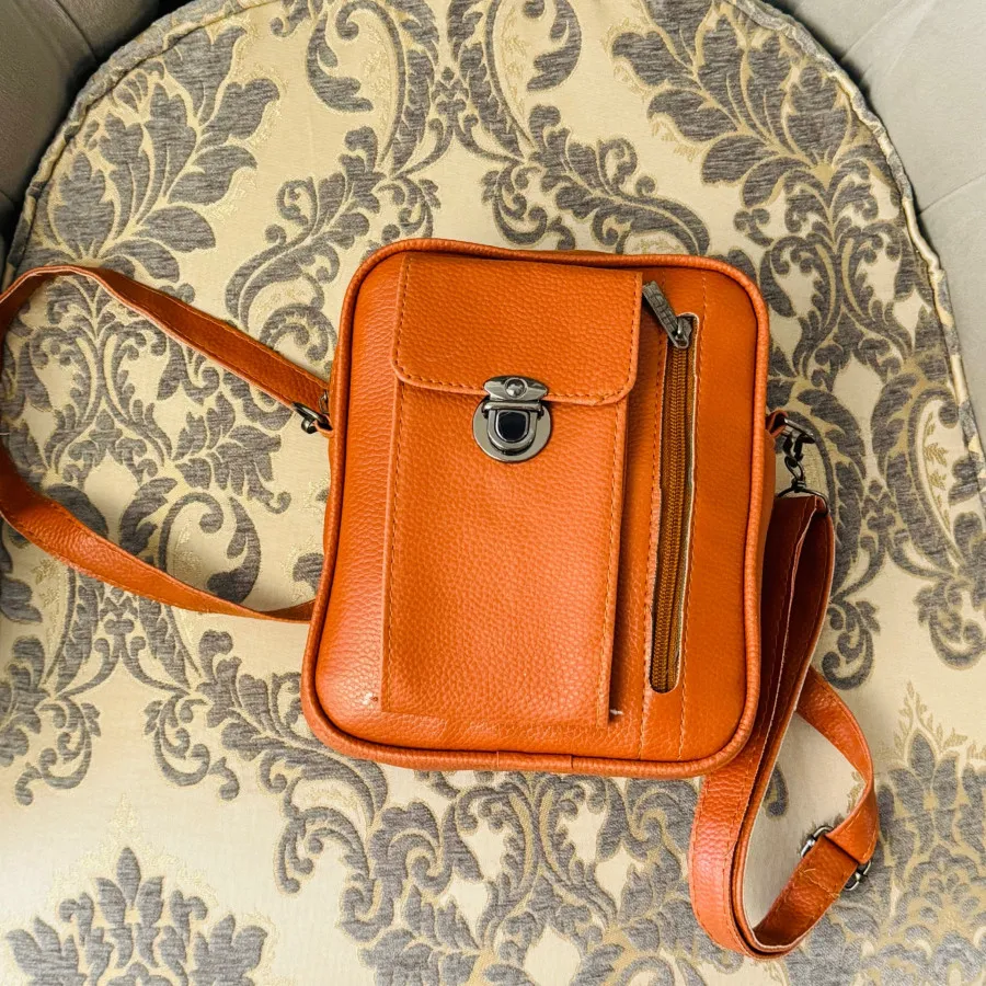 کیف قهوه ای چرم