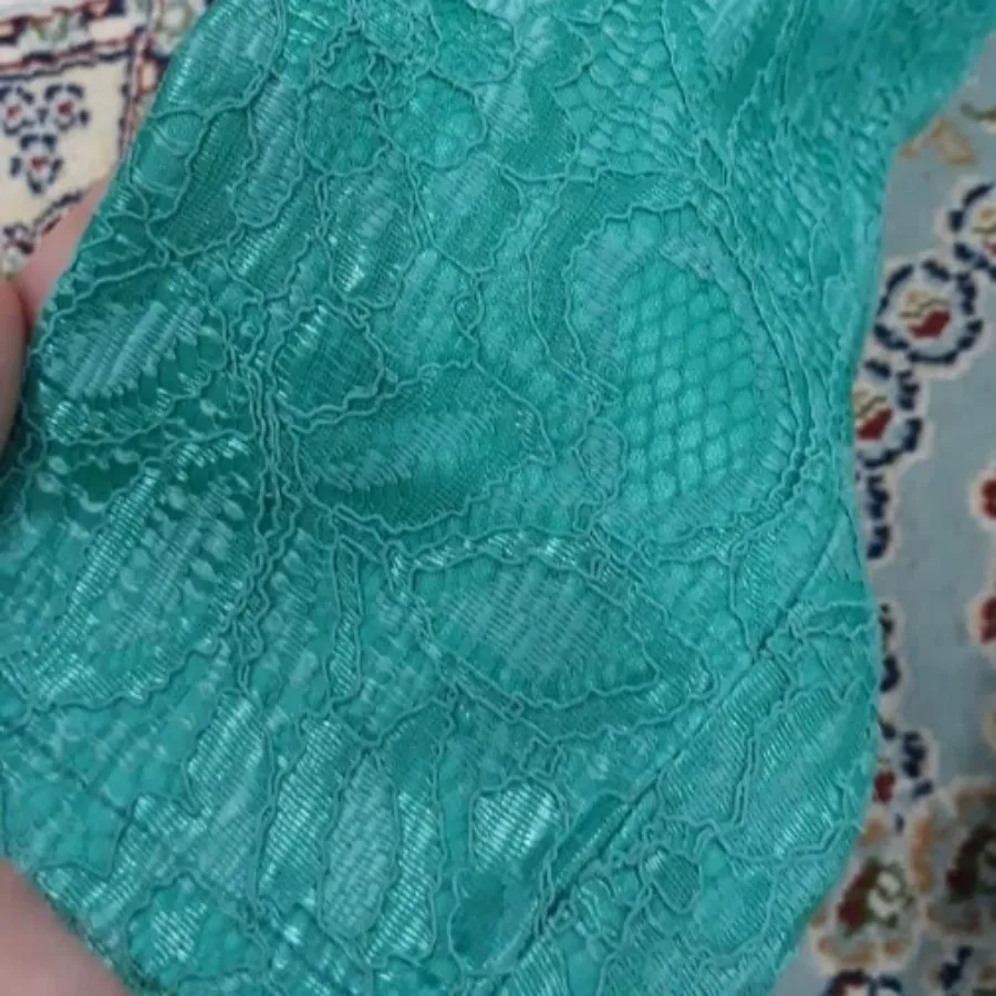 مانتو سبز آبی دانتل