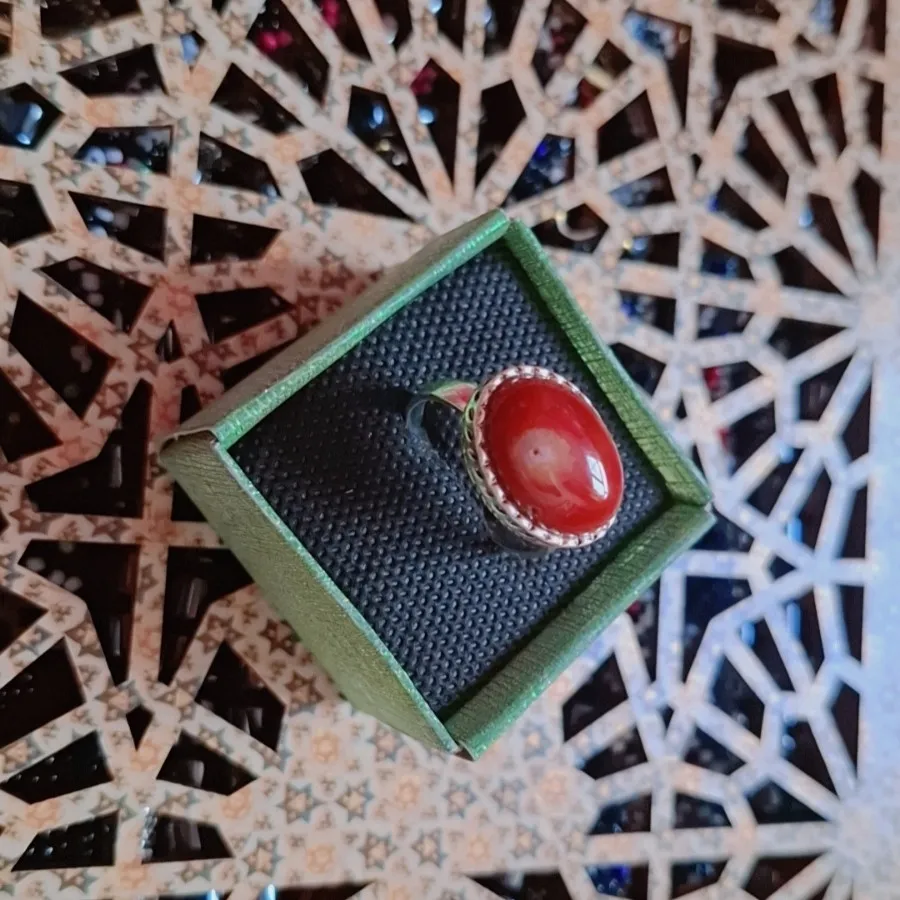 انگشتر سنگ عقیق زینتی