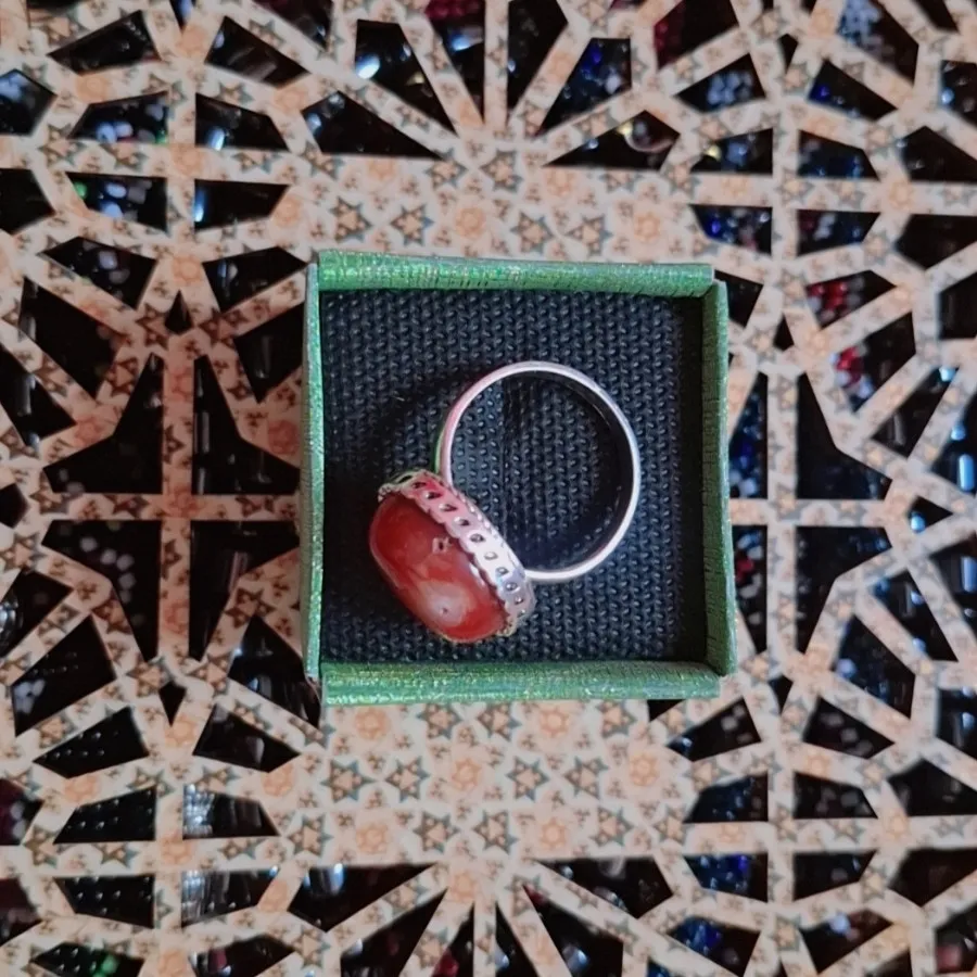 انگشتر سنگ عقیق زینتی